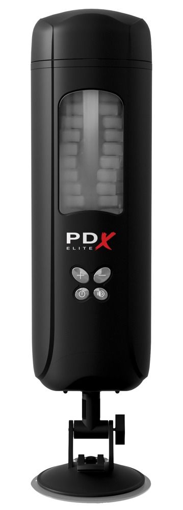 PDX Ultimate Milker - akkus péniszfejő punci maszturbátor (fekete)