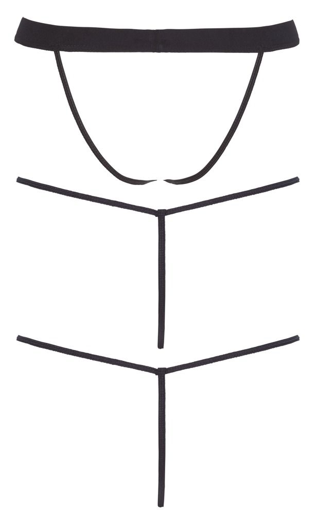 Svenjoyment - férfi tanga szett - fekete (3 részes) S-L