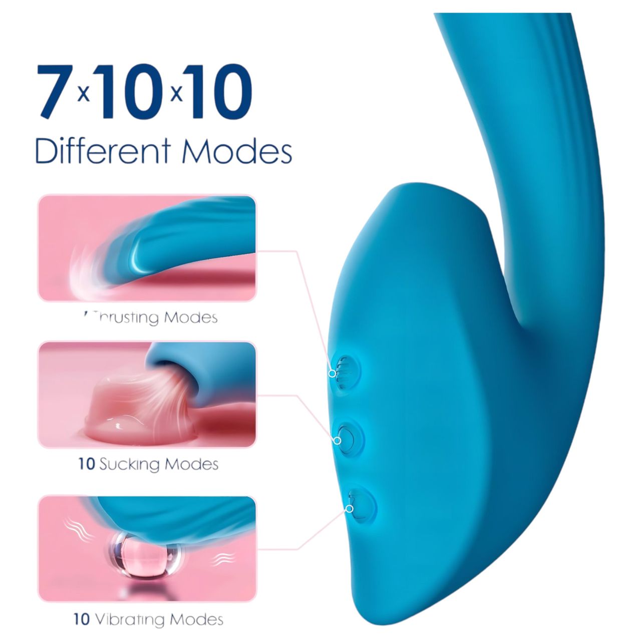 Vibeconnect - vízálló G-pont vibrátor és csiklóizgató (kék) Vibeconnect - vízálló G-pont vibrátor és csiklóizgató (kék)