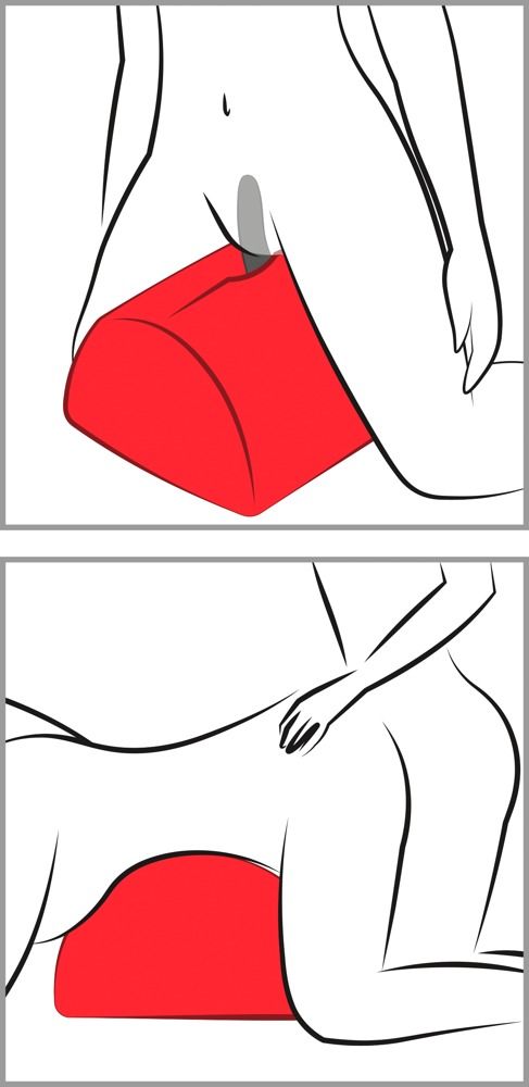 Liberator BonBon - szexpárna dildótartó nyílással (piros)