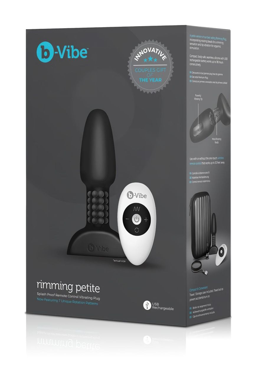 b-Vibe Rimming - forgó gyöngyös anál vibrátor (fekete) b-Vibe Rimming - forgó gyöngyös anál vibrátor (fekete)