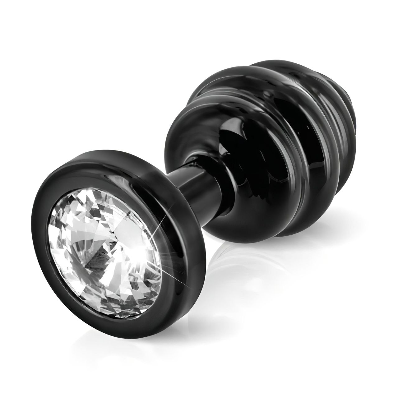 / DIOGOL Anni - bordázott anál plug - fekete - (3cm) / DIOGOL Anni - bordázott anál plug - fekete - (3cm)