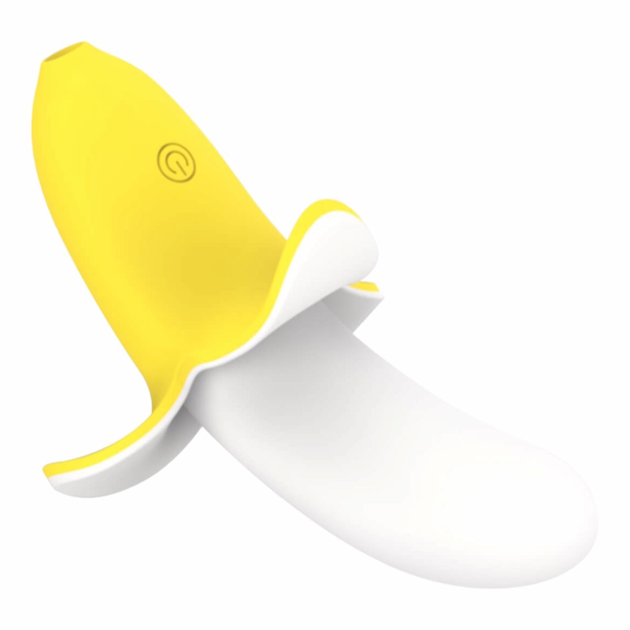 Lonely - akkus, vízálló, banán vibrátor (sárga-fehér)