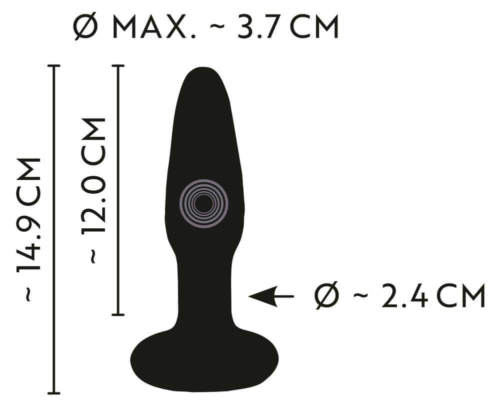 ANOS - akkus, vízálló anál vibrátor (fekete)