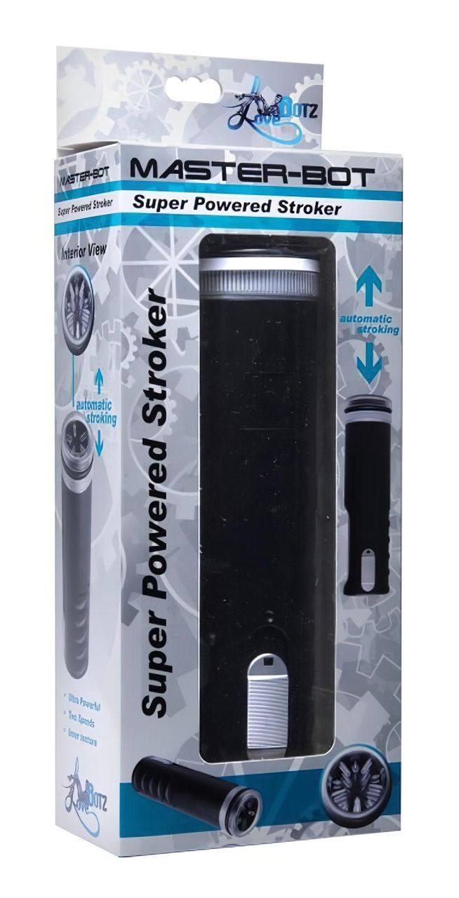 / Master-Bot - fel-le mozgó, puha tüskés száj maszturbátor (fekete) / Master-Bot - fel-le mozgó, puha tüskés száj maszturbátor (fekete)