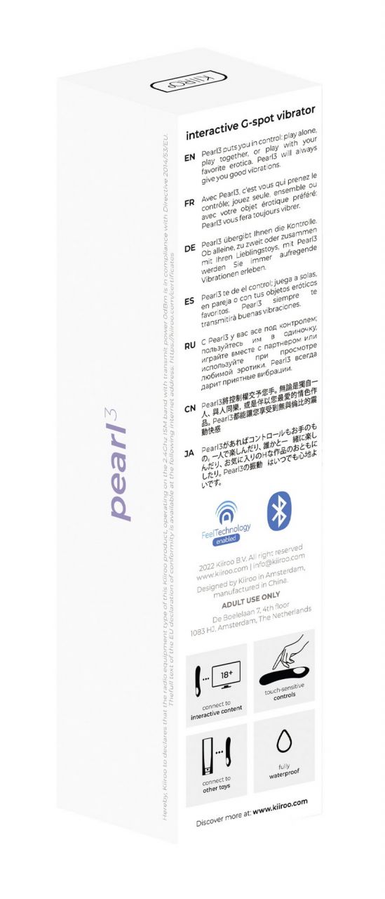 Kiiroo Pearl 3 - akkus interaktív, vízálló G-pont vibrátor (lila)