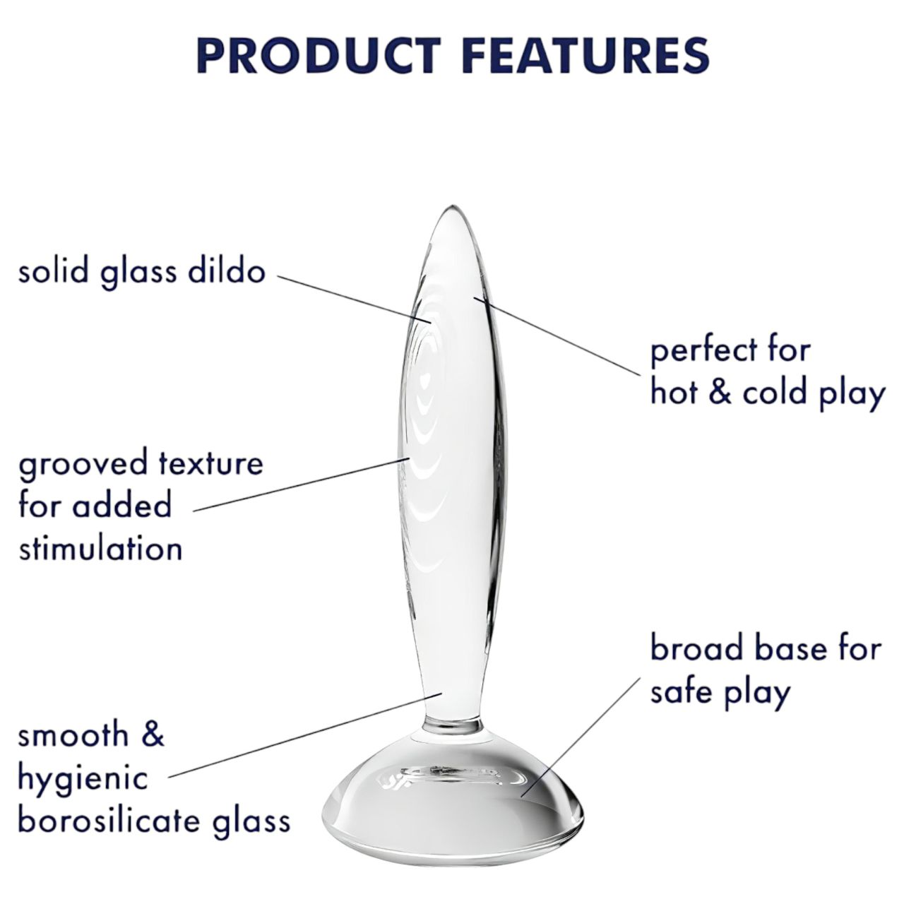 Satisfyer Sparkling Crystal - bordázott üveg dildó (átlátszó) Satisfyer Sparkling Crystal - bordázott üveg dildó (átlátszó)
