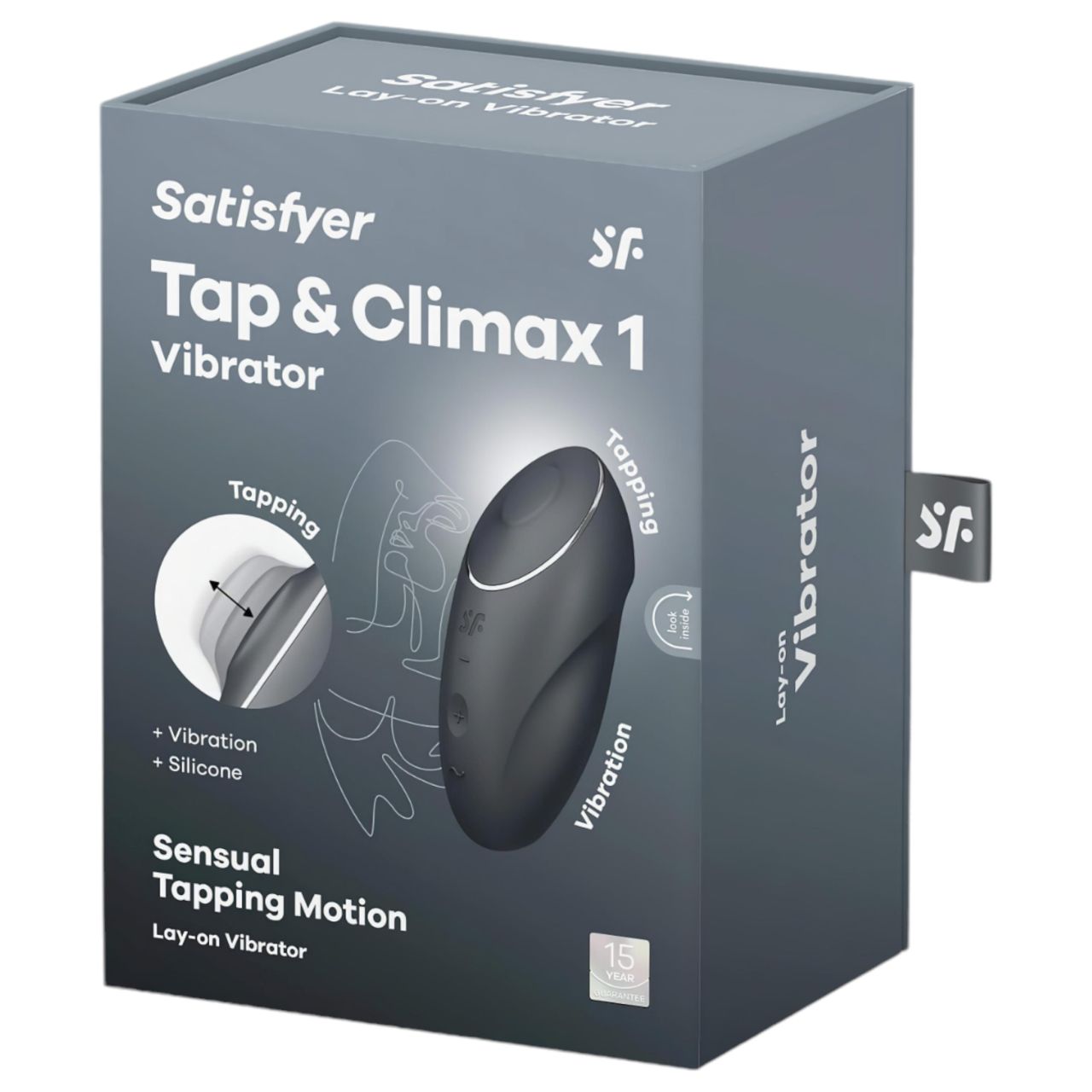 Satisfyer Tap & Climax 1 - 2in1 csikló vibrátor (fekete) Satisfyer Tap & Climax 1 - 2in1 csikló vibrátor (fekete)