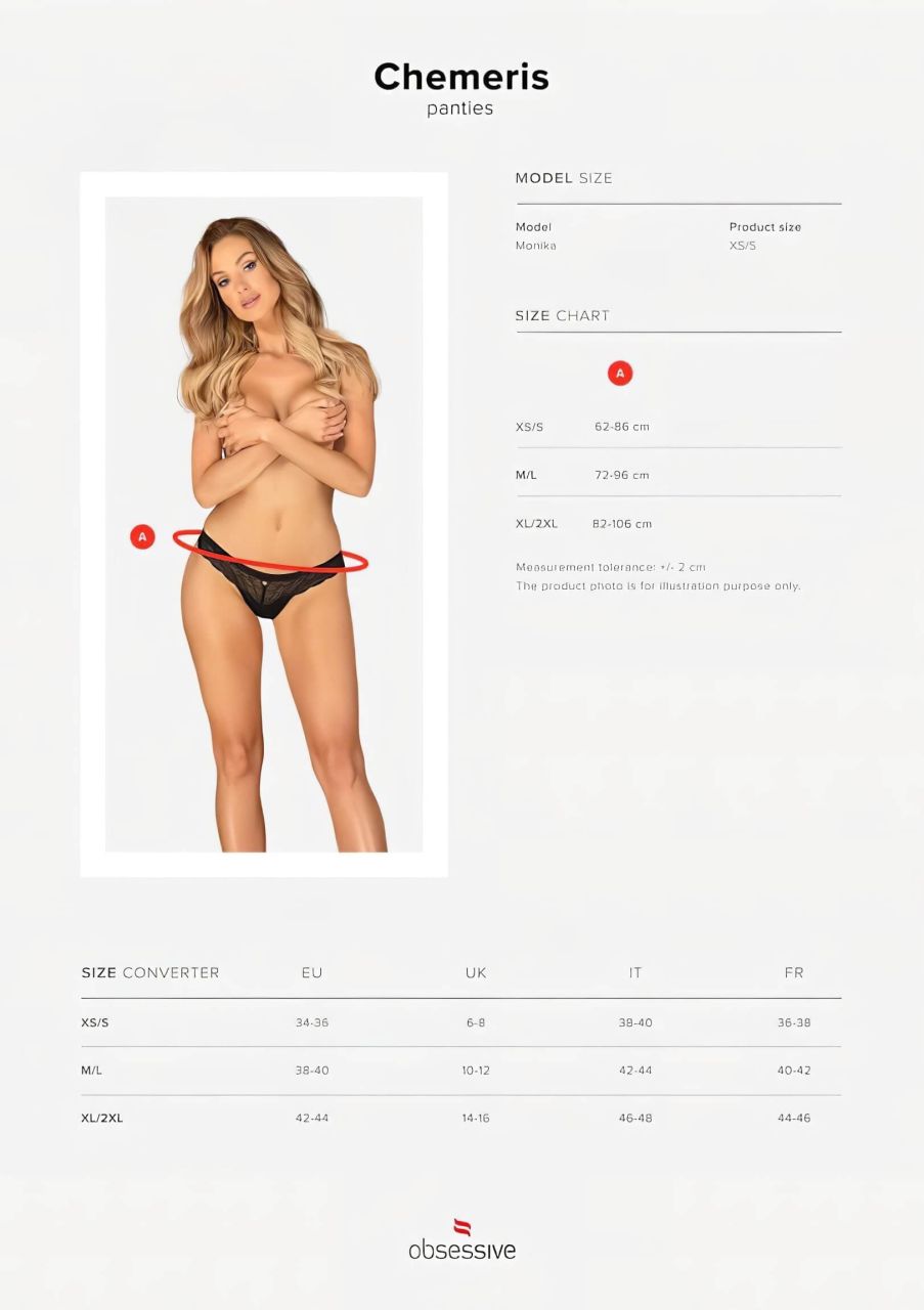 Obsessive Chemeris - szexi tanga (fekete) Obsessive Chemeris - szexi tanga (fekete)