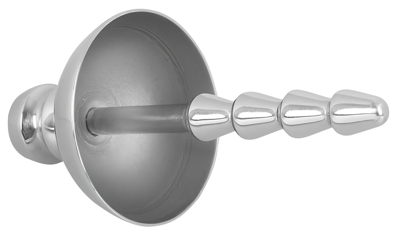 Penisplug - fém, bordázott dilátor (ezüst) Penisplug - fém, bordázott dilátor (ezüst)