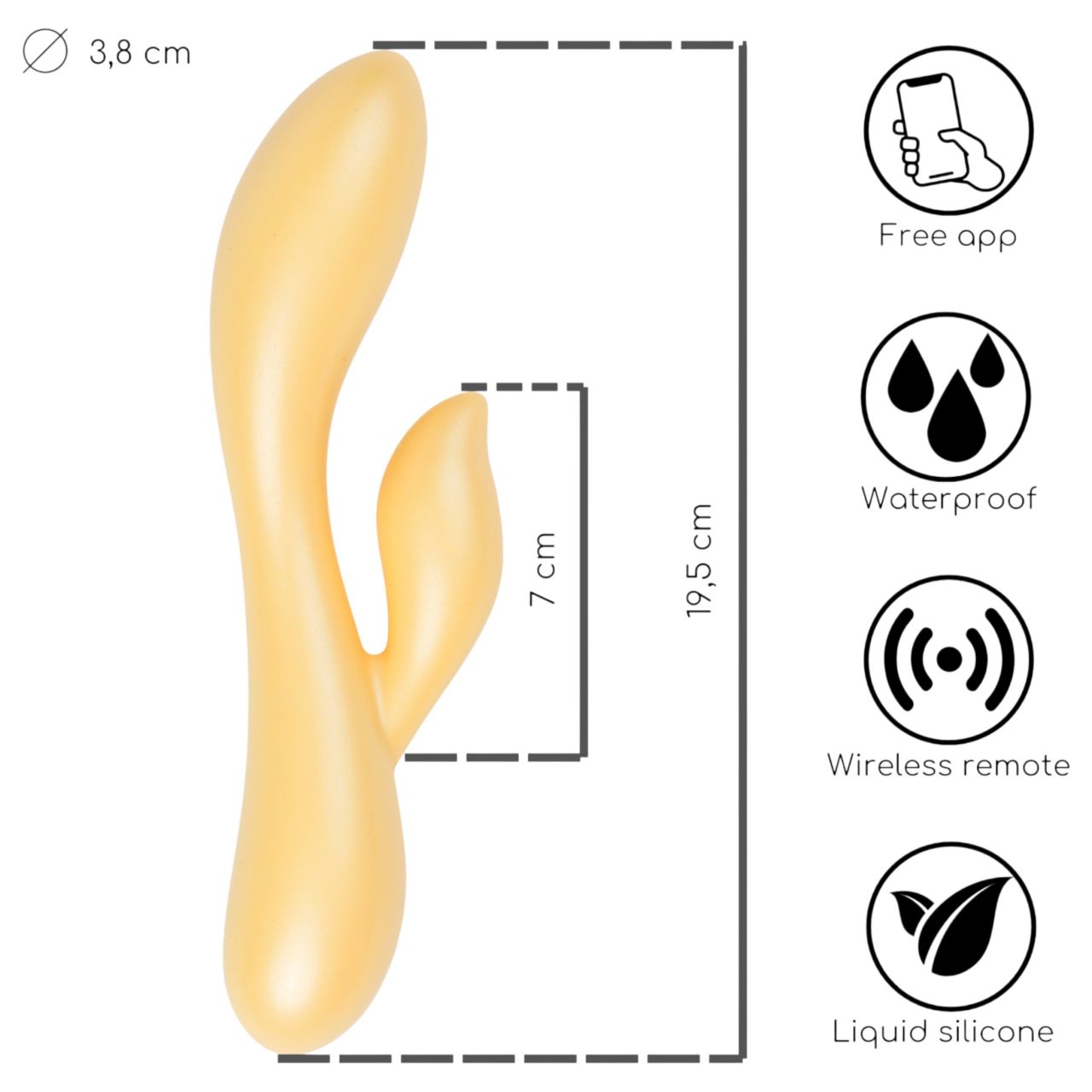 / Desirel Desire Dew - okos, csiklókaros vibrátor (sárga) / Desirel Desire Dew - okos, csiklókaros vibrátor (sárga)