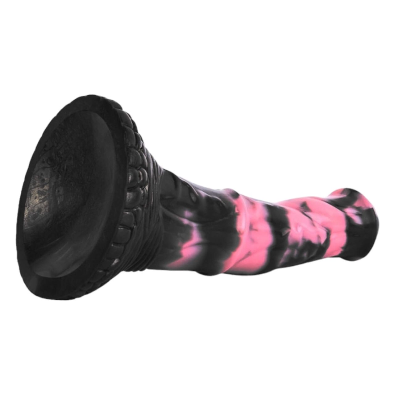 Bad Horse - szilikon lószerszám dildó - 18cm (fekete-pink)