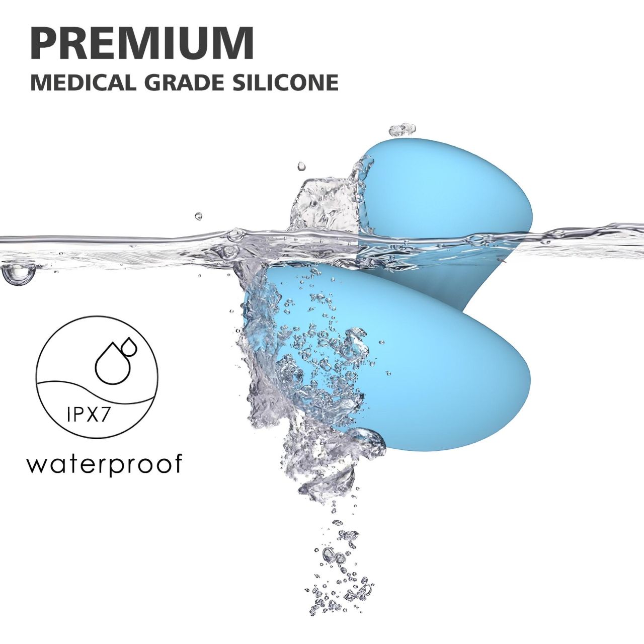 Magic Mushroom - akkus arc masszírozó (kék)