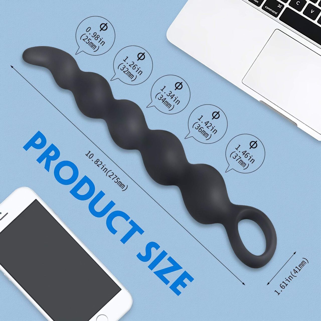 Sex HD Steven - gyöngyös anál dildó (fekete) Sex HD Steven - gyöngyös anál dildó (fekete)