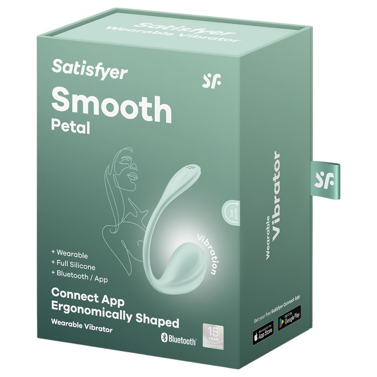Satisfyer Smooth Petal - okos vibrációs tojás (zöld) Satisfyer Smooth Petal - okos vibrációs tojás (zöld)