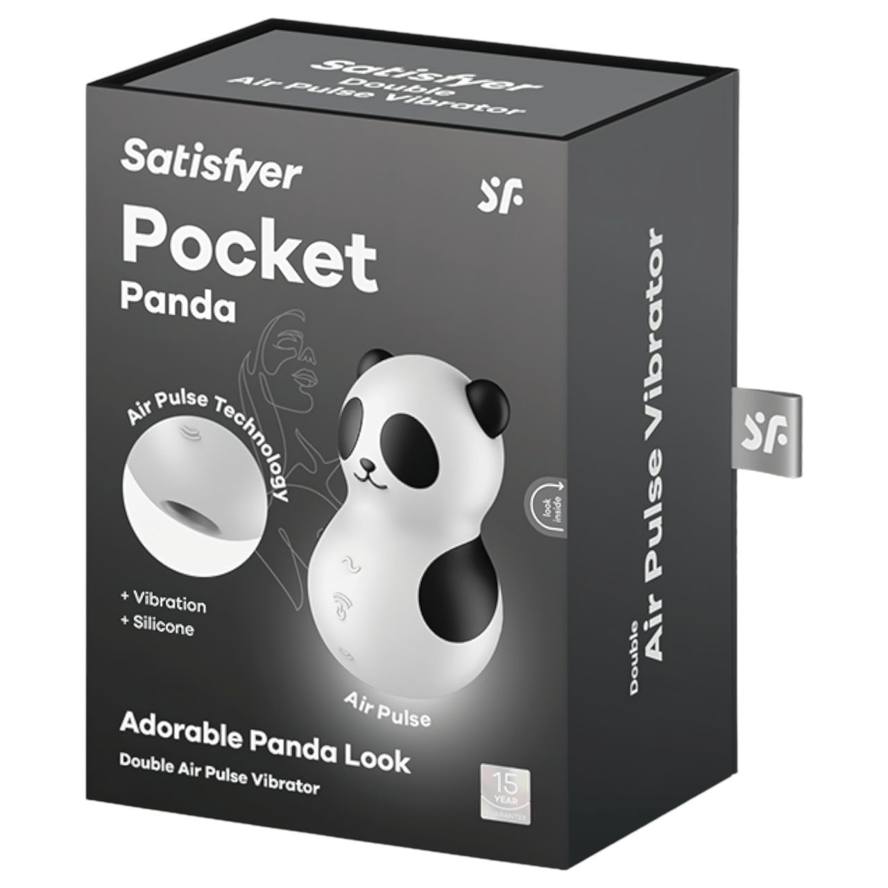 Satisfyer Pocket Panda - léghullámos csiklóizgató (fekete) Satisfyer Pocket Panda - léghullámos csiklóizgató (fekete)