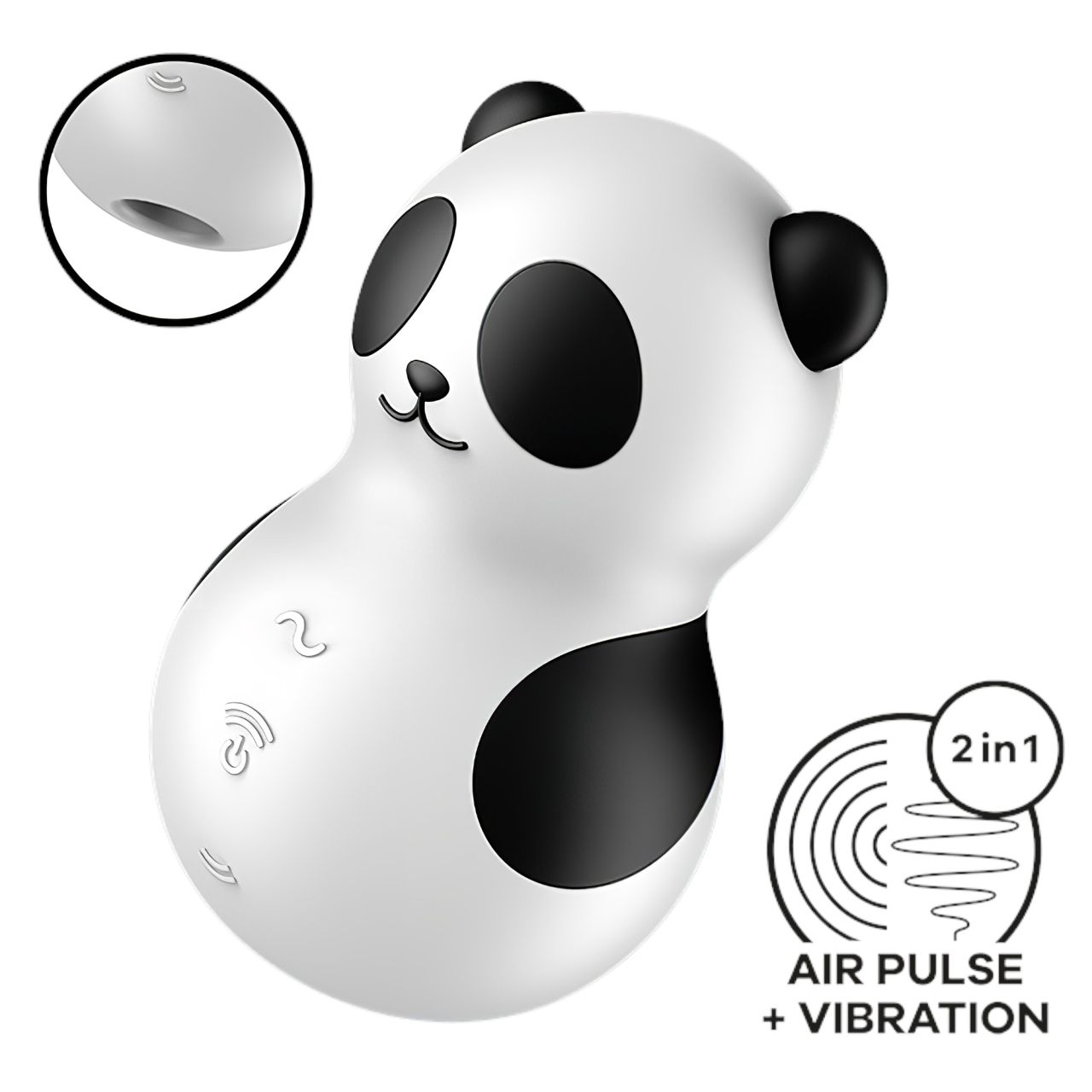 Satisfyer Pocket Panda - léghullámos csiklóizgató (fekete) Satisfyer Pocket Panda - léghullámos csiklóizgató (fekete)