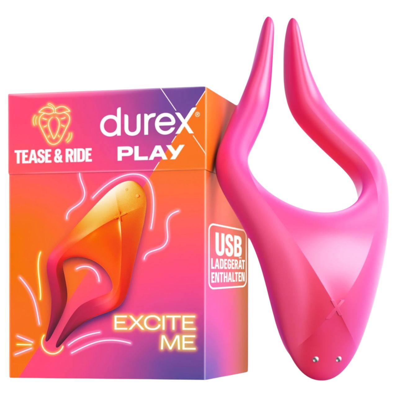 Durex Tease & Ride - Intim pont vibrátor (pink) Durex Tease & Ride - Intim pont vibrátor (pink)