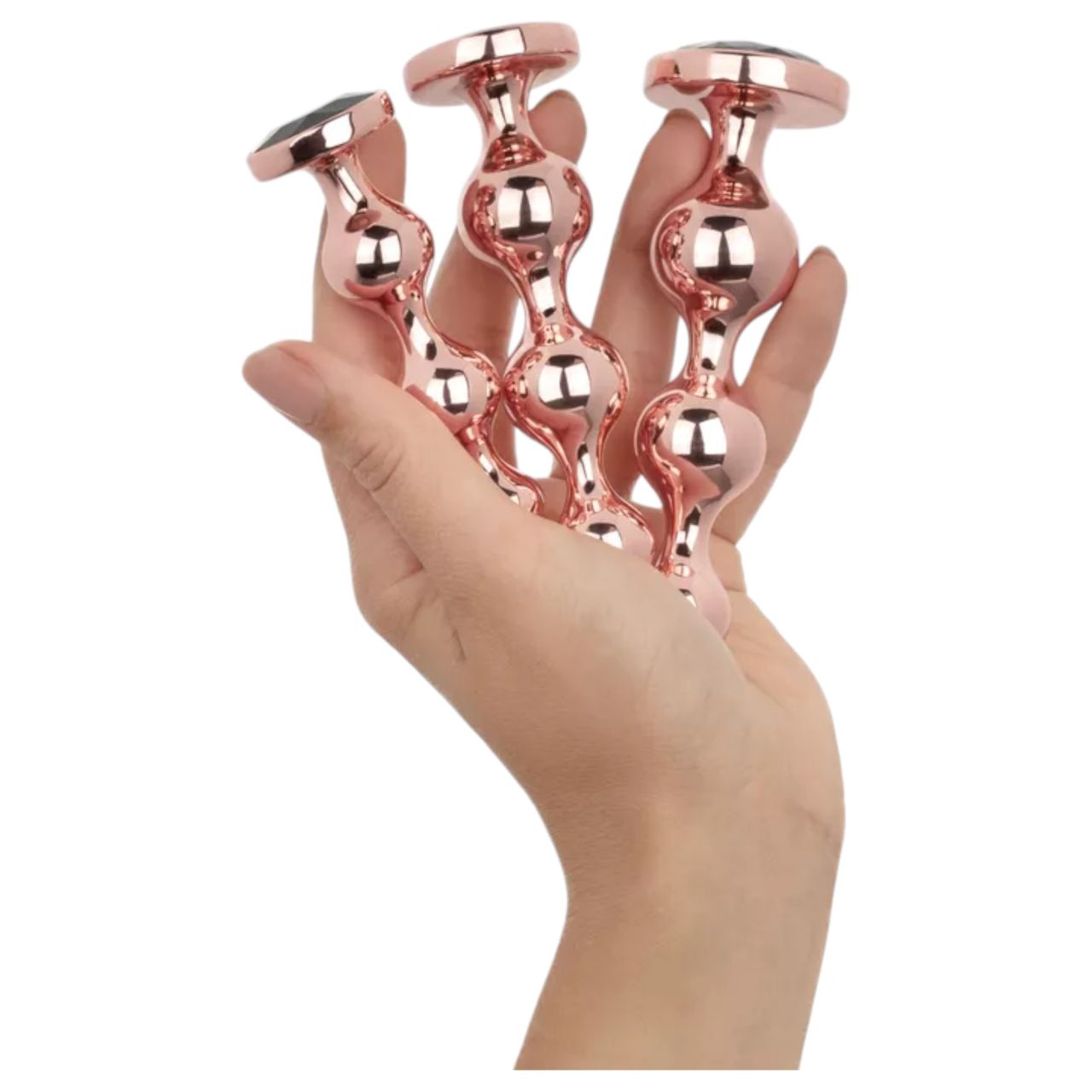 Rosy Gold - anál dildó szett (rózsaarany) Rosy Gold - anál dildó szett (rózsaarany)