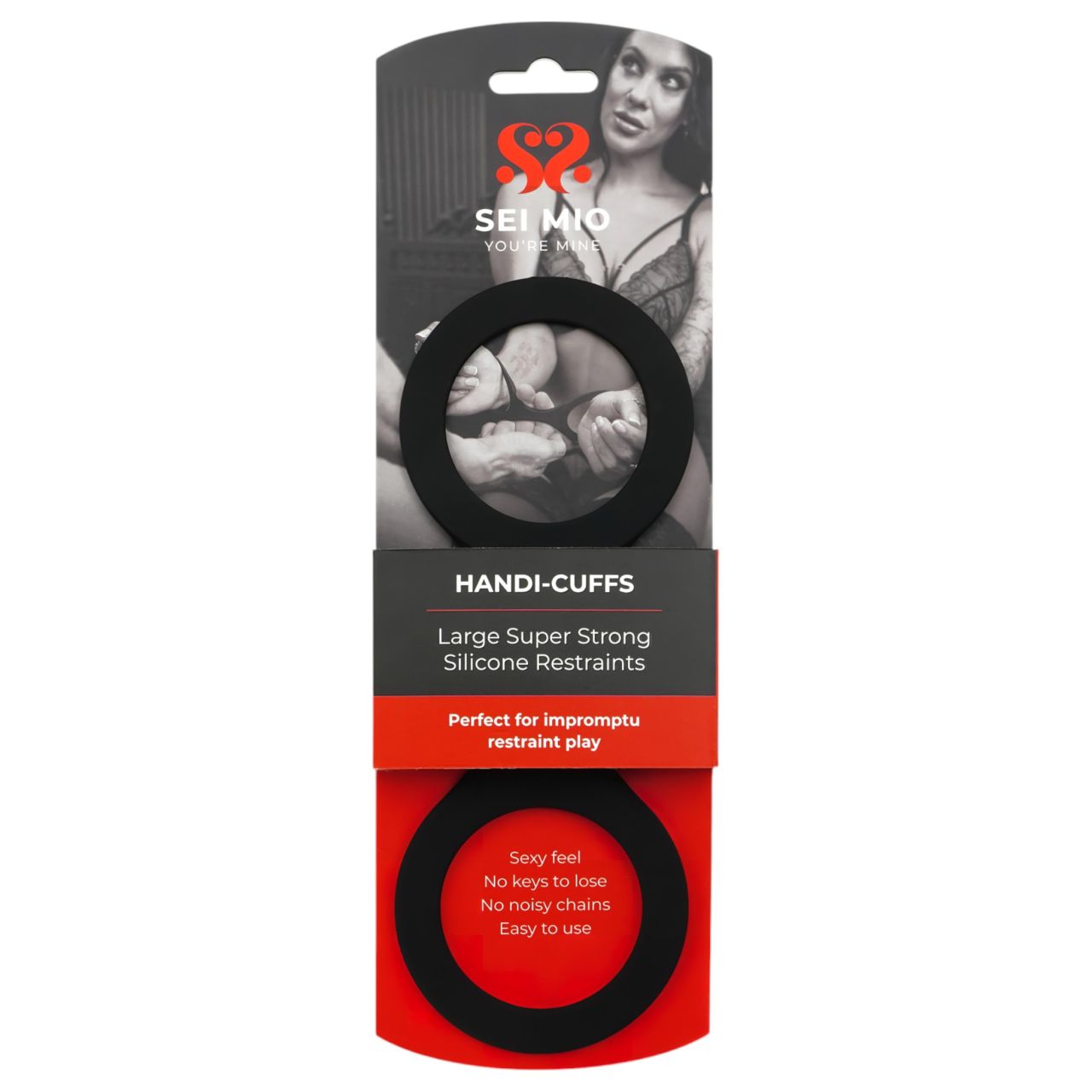 Sei Mio - szilikon bilincs - L (fekete) Sei Mio - szilikon bilincs - L (fekete)
