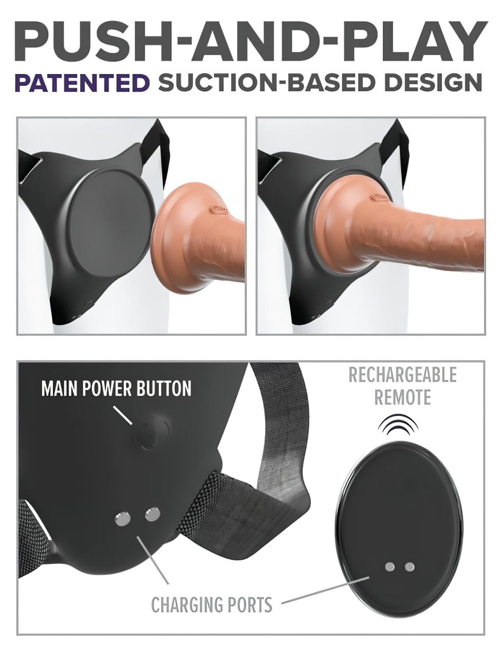 / Body Dock G-pont Pro - rádiós felcsatolható alsó (fekete) / Body Dock G-pont Pro - rádiós felcsatolható alsó (fekete)