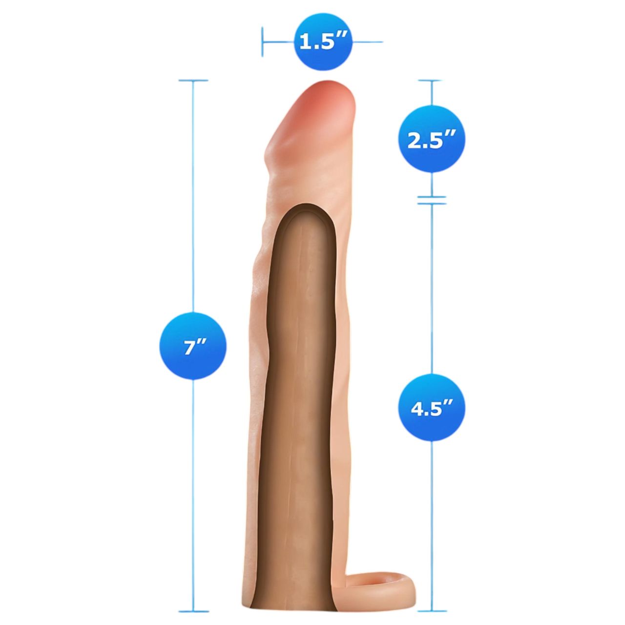 Performance Plus 2,5 - heregyűrűs péniszköpeny (natúr) Performance Plus 2,5 - heregyűrűs péniszköpeny (natúr)