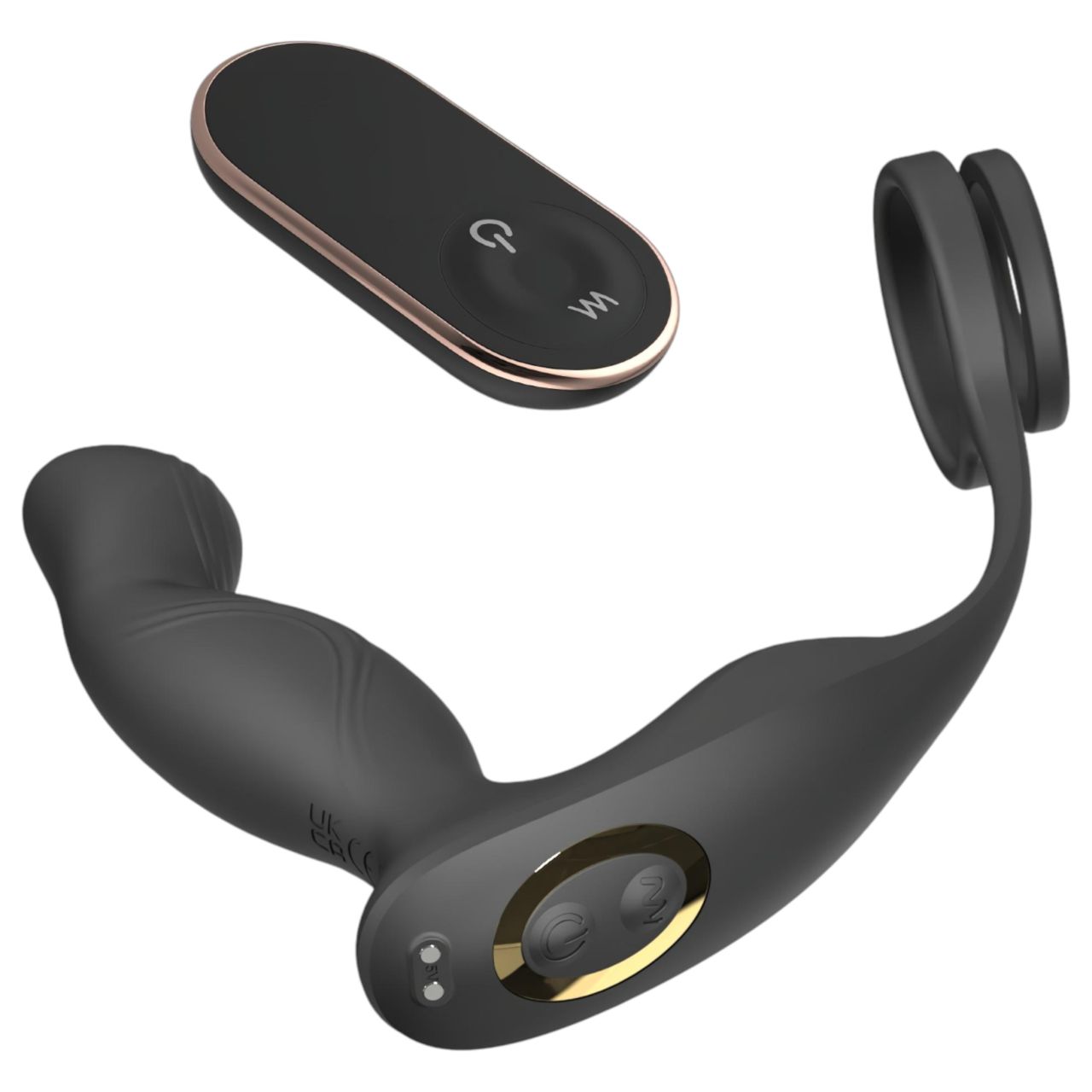 Sex HD Virgil - pénisz-és heregyűrűs prosztata vibrátor (fekete) Sex HD Virgil - pénisz-és heregyűrűs prosztata vibrátor (fekete)