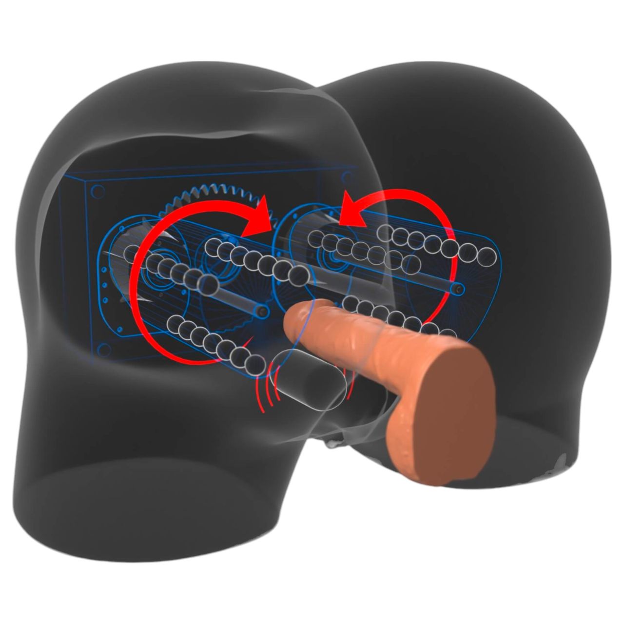 PDX Elite Milk Me Silly - vibrációs torzó maszturbátor (natúr) PDX Elite Milk Me Silly - vibrációs torzó maszturbátor (natúr)
