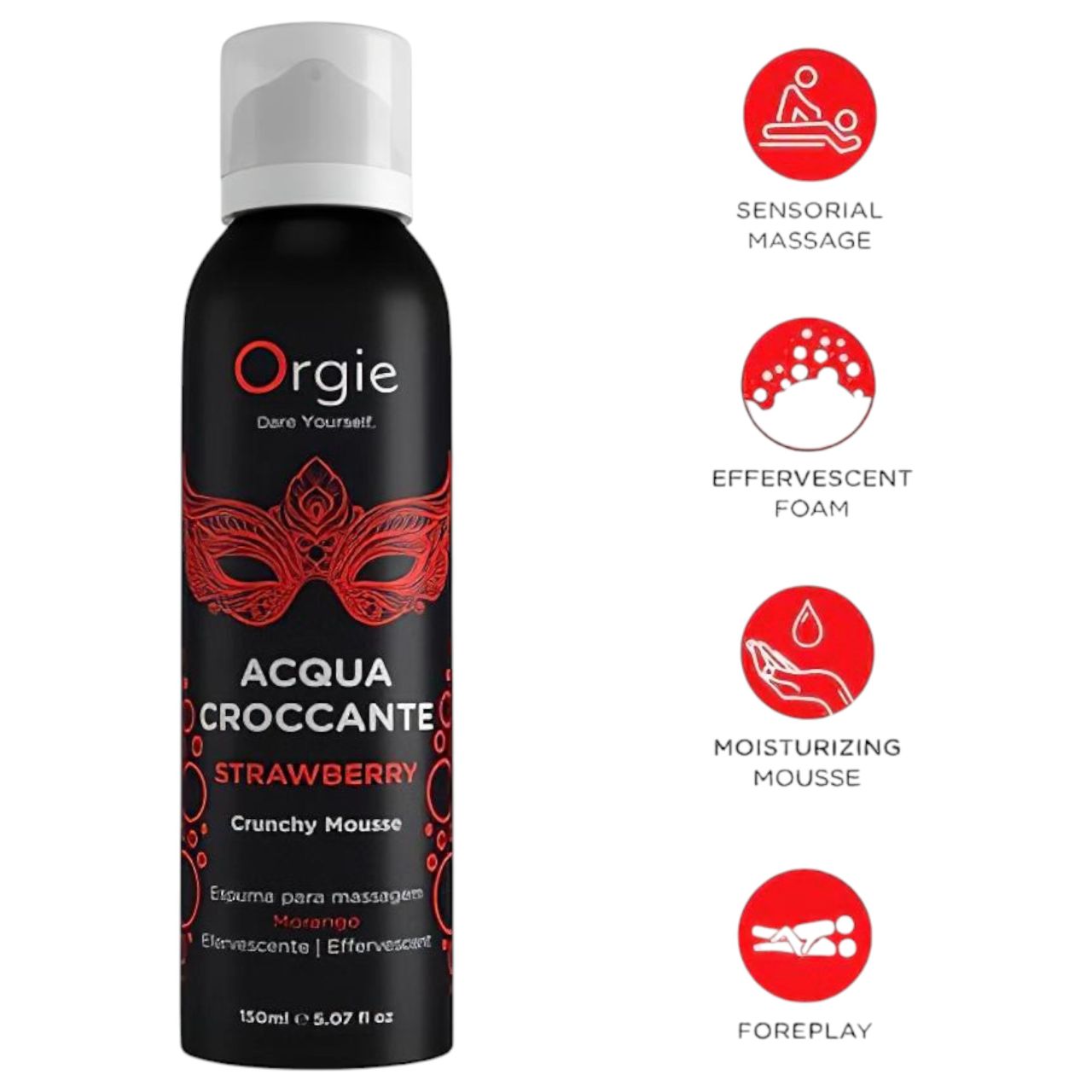 Orgie Acqua Croccante - masszázs hab - eper (150ml) Orgie Acqua Croccante - masszázs hab - eper (150ml)