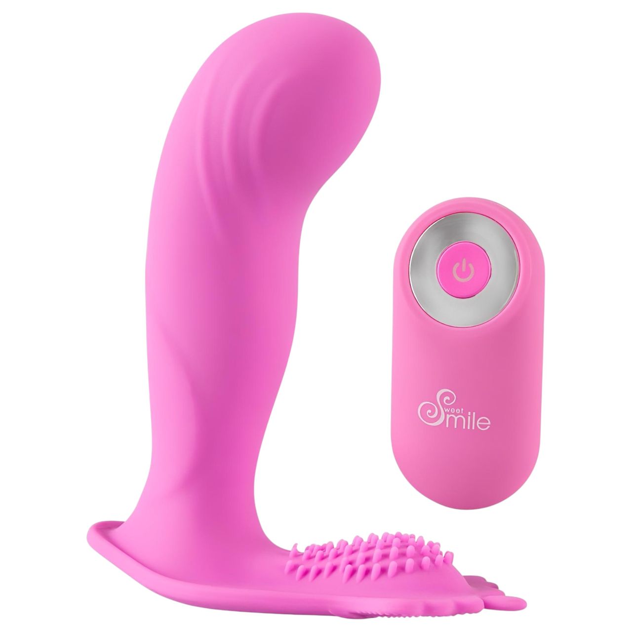 SMILE G-Spot Panty - akkus, rádiós felcsatolható vibrátor (pink)