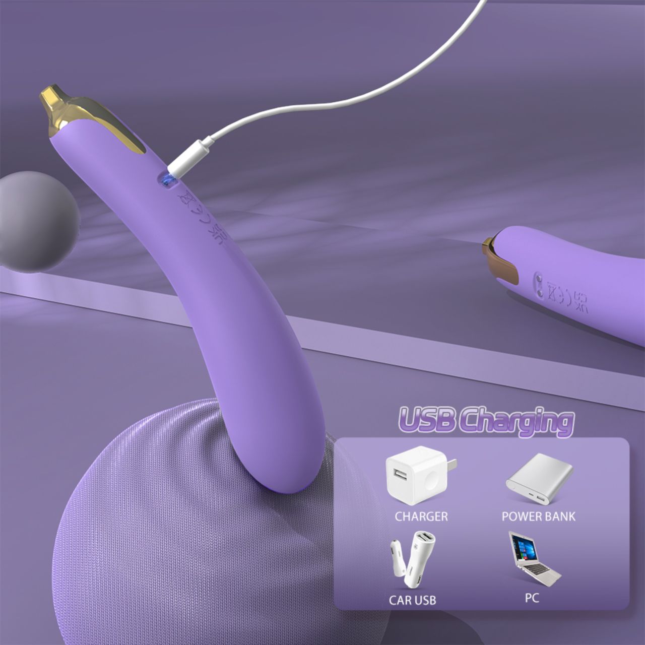 Sex HD - padlizsán vibrátor (lila)