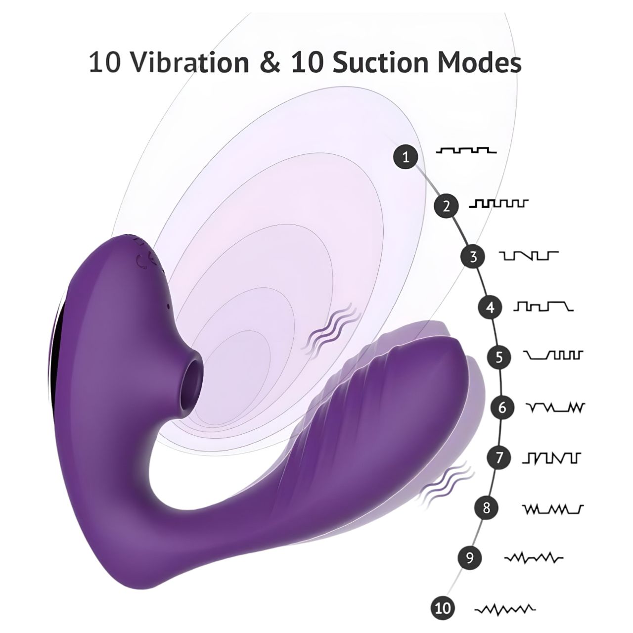 Tracy's Dog 2 - léghullámos 2in1 vibrátor (lila) Tracy's Dog 2 - léghullámos 2in1 vibrátor (lila)