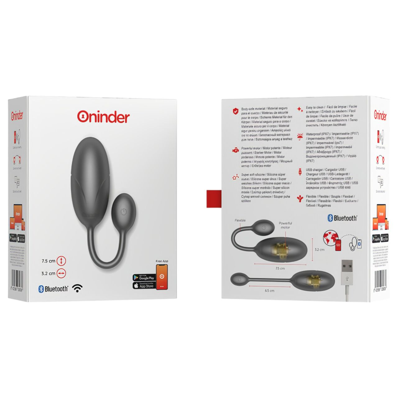 Oninder Tokyo - okos vibrációs tojás (fekete) Oninder Tokyo - okos vibrációs tojás (fekete)