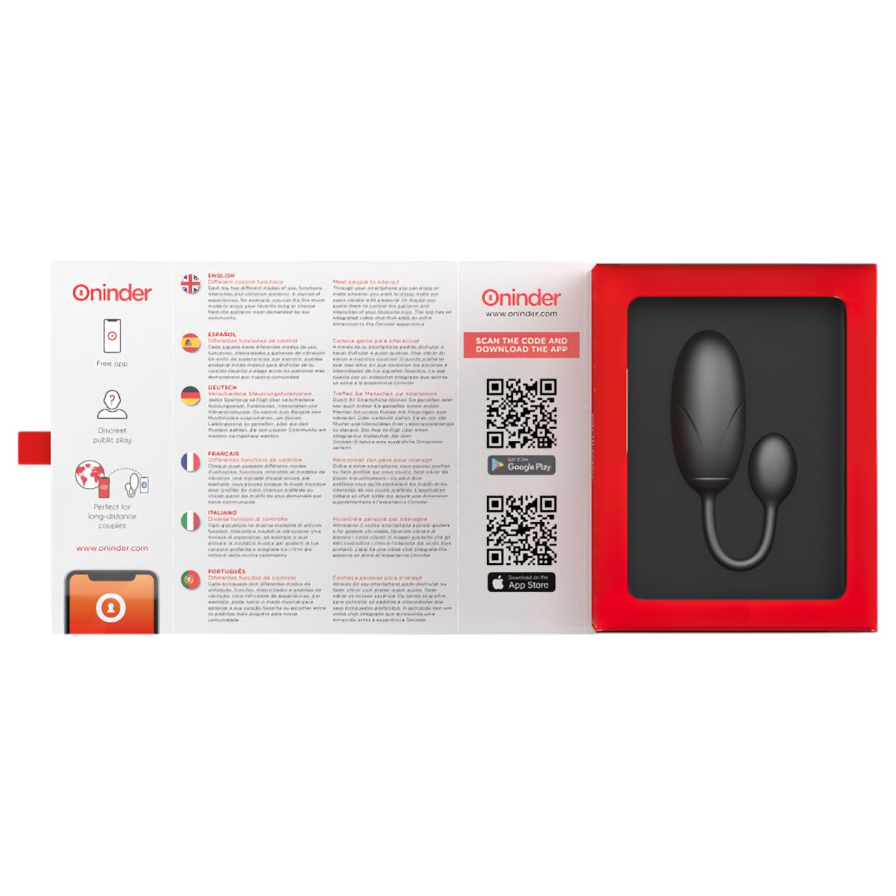 Oninder Tokyo - okos vibrációs tojás (fekete) Oninder Tokyo - okos vibrációs tojás (fekete)