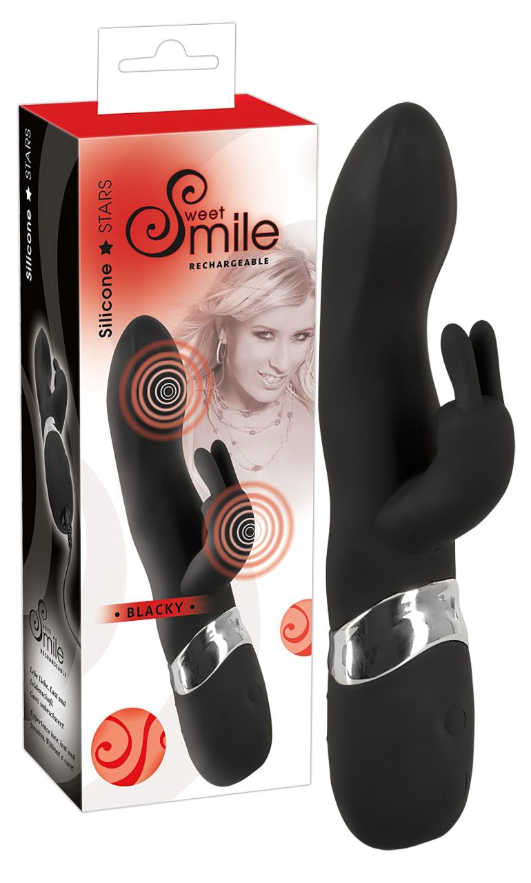 SMILE Blacky - USB-s 2 motoros vibrátor (fekete)