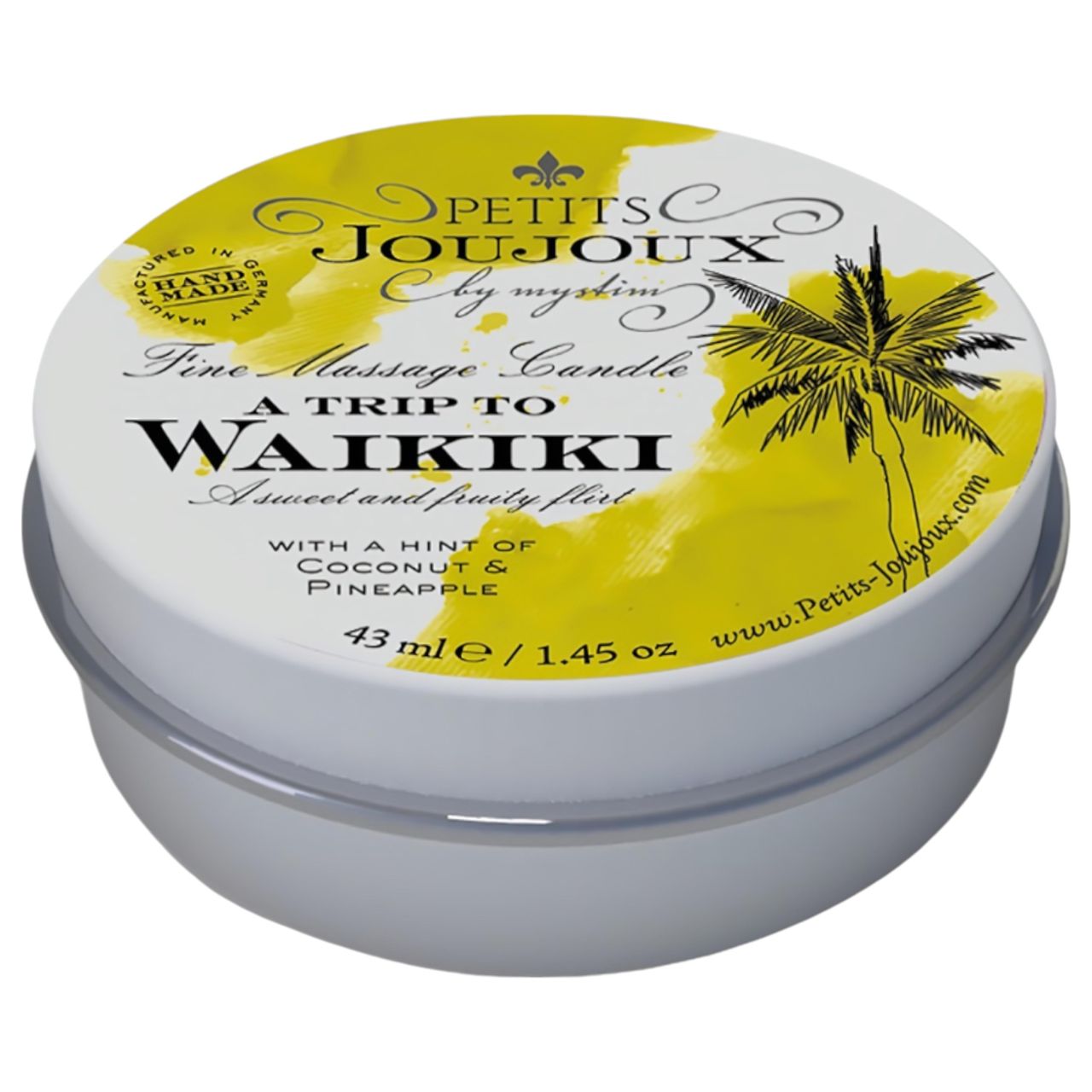 Petits Joujoux Waikiki - masszázsgyertya - kókusz-ananász (43ml) Petits Joujoux Waikiki - masszázsgyertya - kókusz-ananász (43ml)