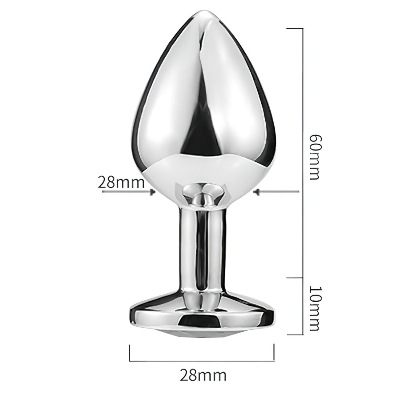 Sunfo - fém anál plug szív alakú kék kővel (ezüst) Sunfo - fém anál plug szív alakú kék kővel (ezüst)