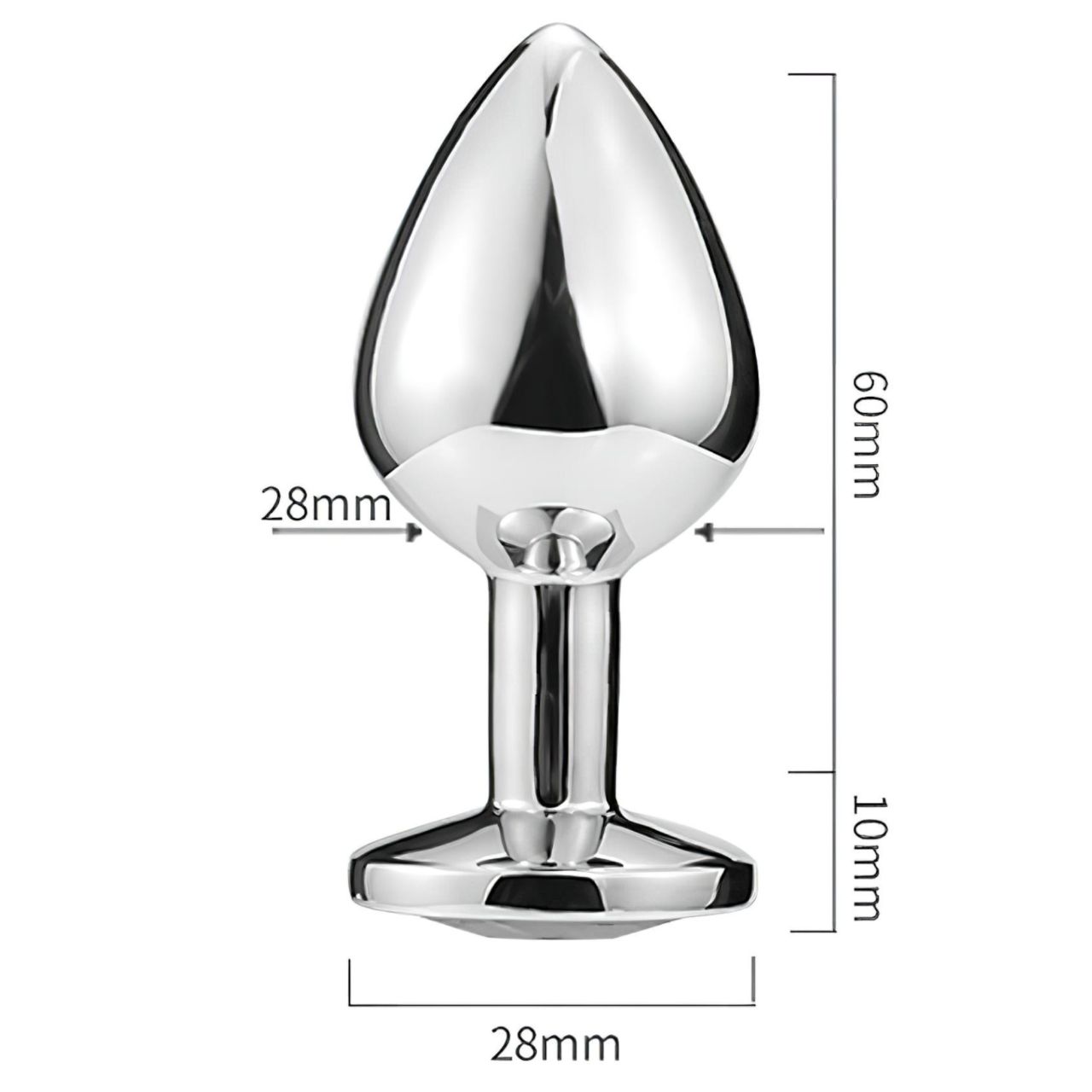 Sunfo - fém anál plug szív alakú lila kővel (ezüst) Sunfo - fém anál plug szív alakú lila kővel (ezüst)