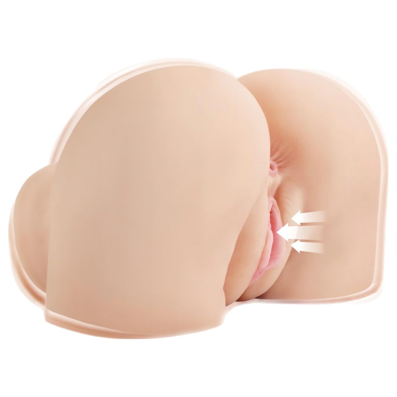 PDX Elite - szívó,rezgő 2in1 maszturbátor (natúr) PDX Elite - szívó,rezgő 2in1 maszturbátor (natúr)