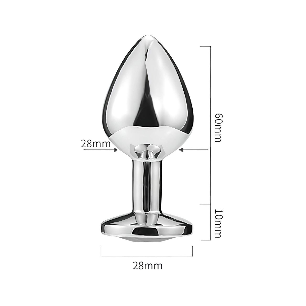 Sunfo - fém anál plug lila kővel (ezüst) Sunfo - fém anál plug lila kővel (ezüst)