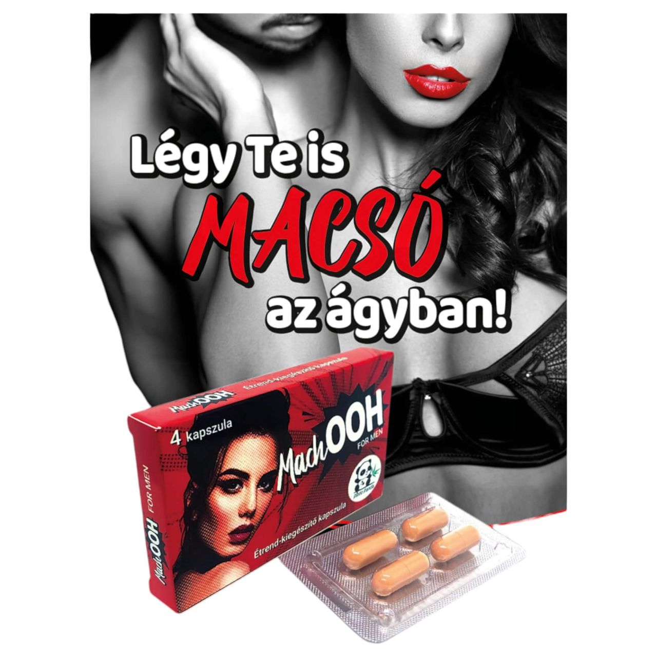 MachOOH étrend kiegészítő kapszula férfiaknak (4db) MachOOH étrend kiegészítő kapszula férfiaknak (4db)