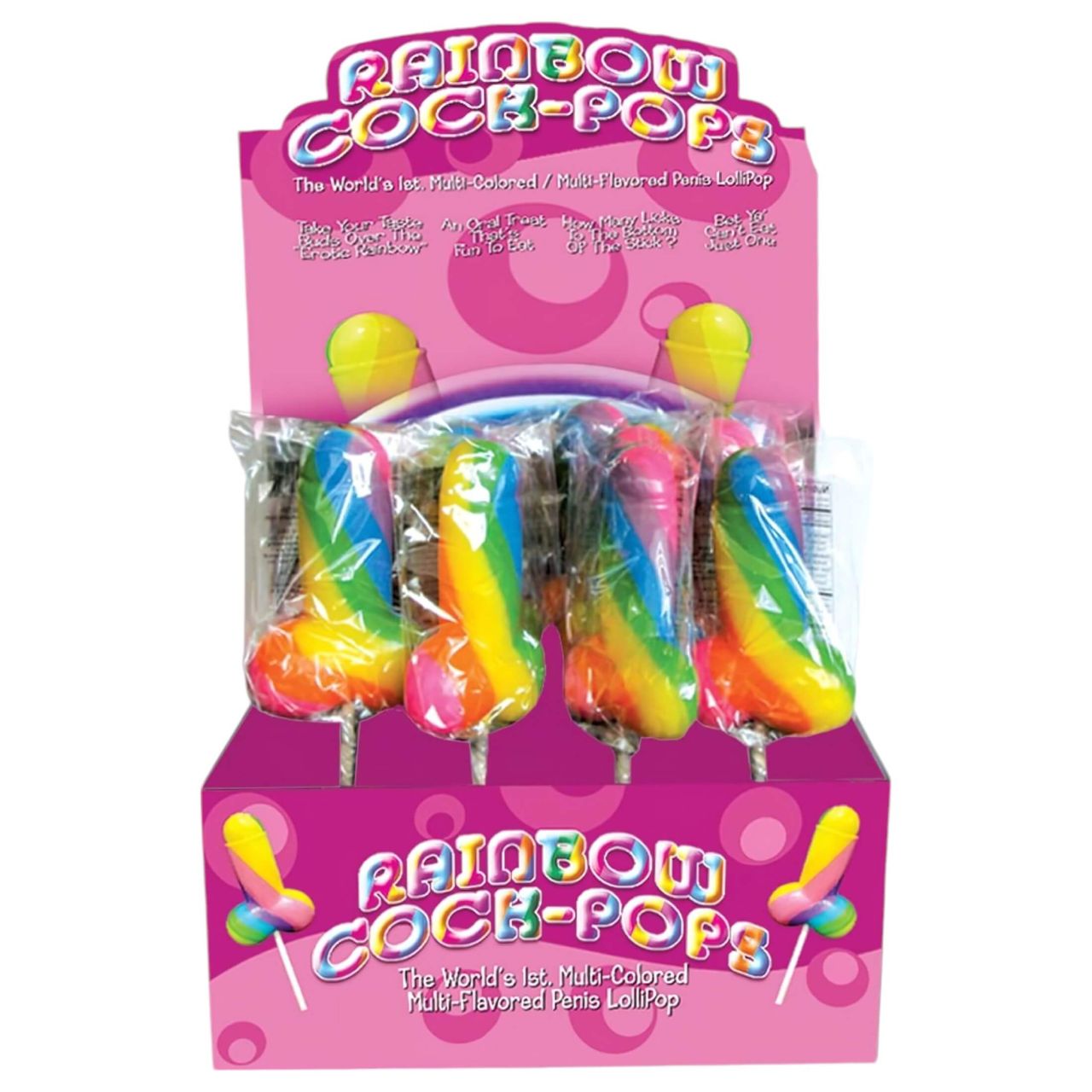 Rainbow Cock Pop - péniszes nyalóka (85g) - gyümölcs ízű Rainbow Cock Pop - péniszes nyalóka (85g) - gyümölcs ízű
