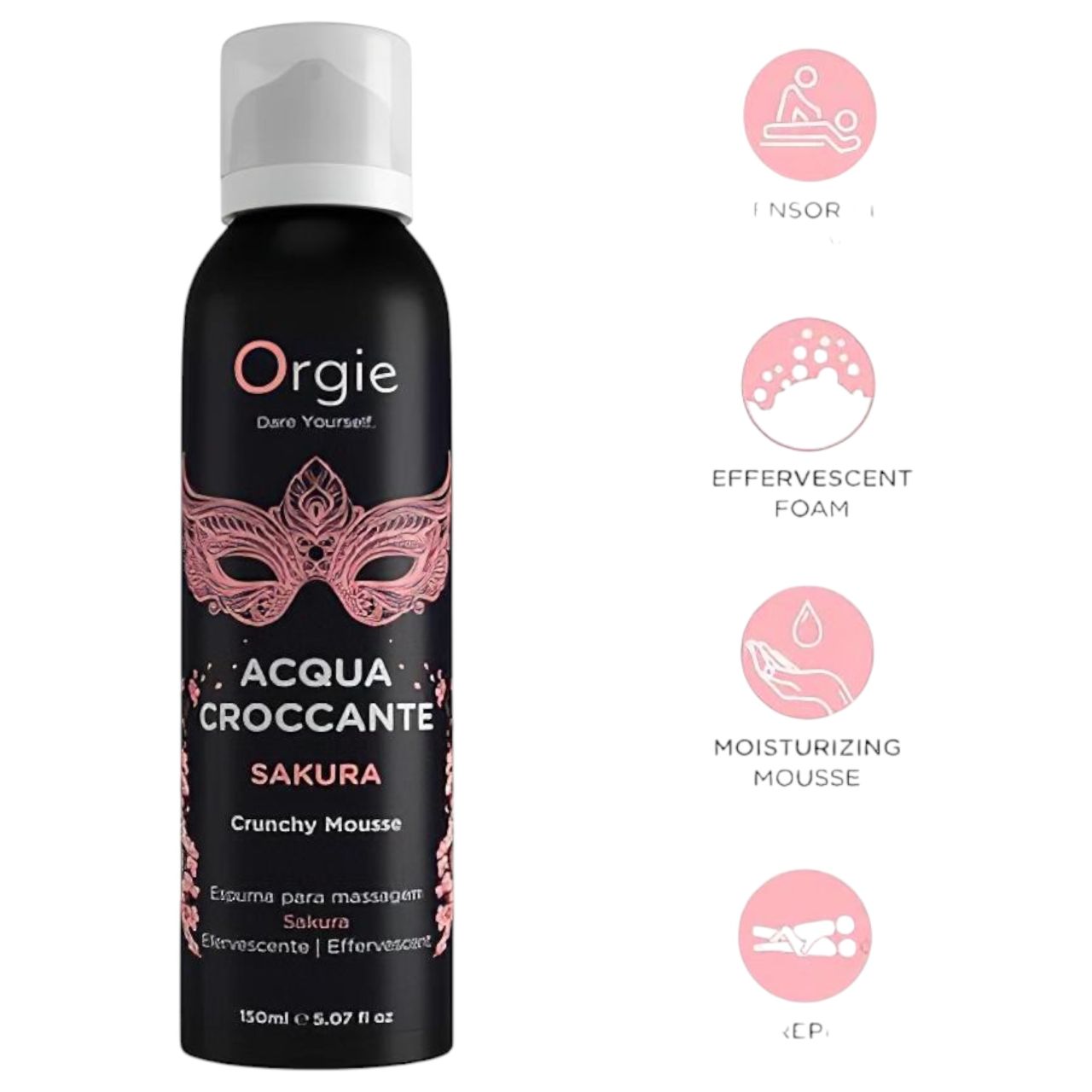 Orgie Acqua Croccante - masszázs hab - cseresznyevirág (150ml) Orgie Acqua Croccante - masszázs hab - cseresznyevirág (150ml)