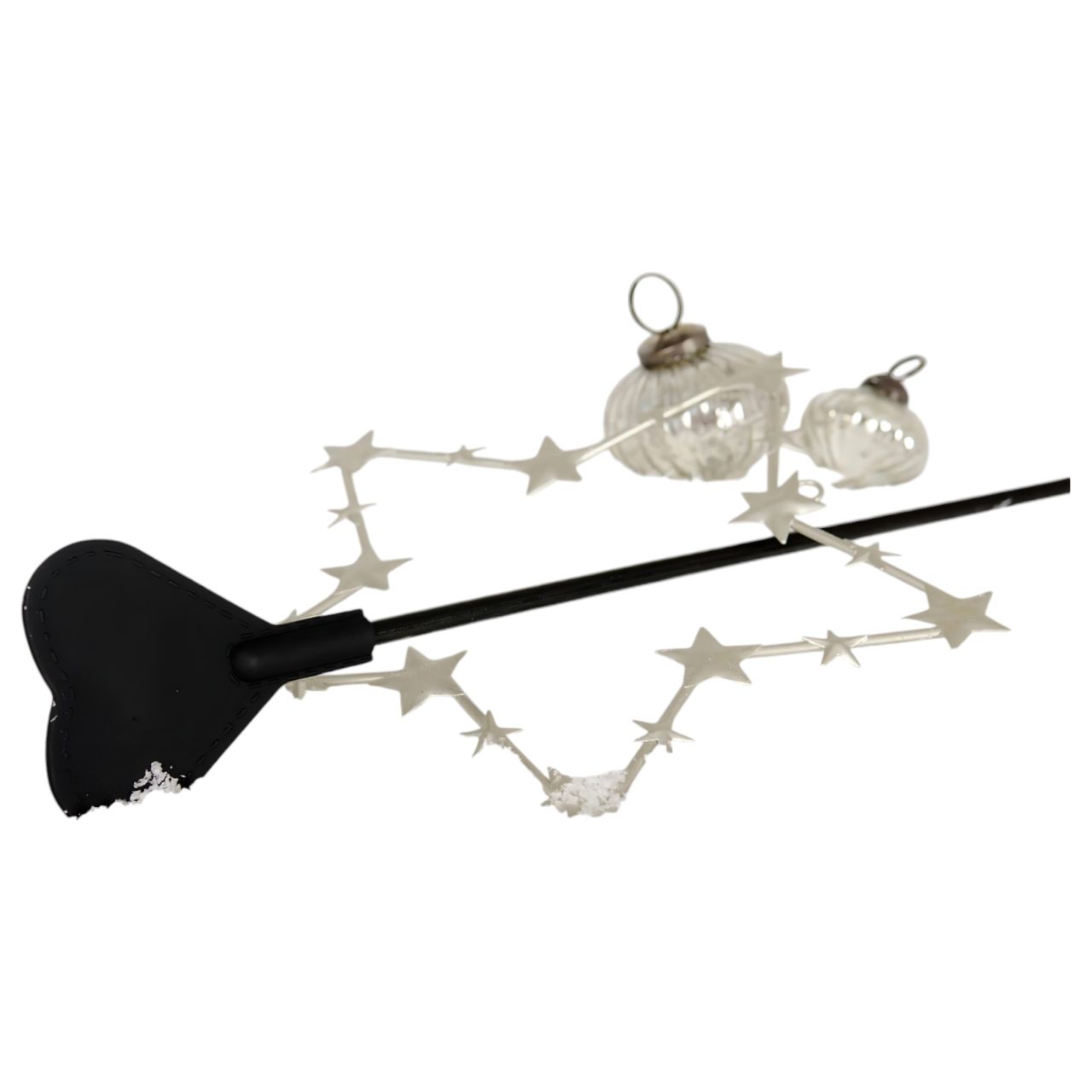 Szíves szilikon pálca - fekete Szíves szilikon pálca - fekete