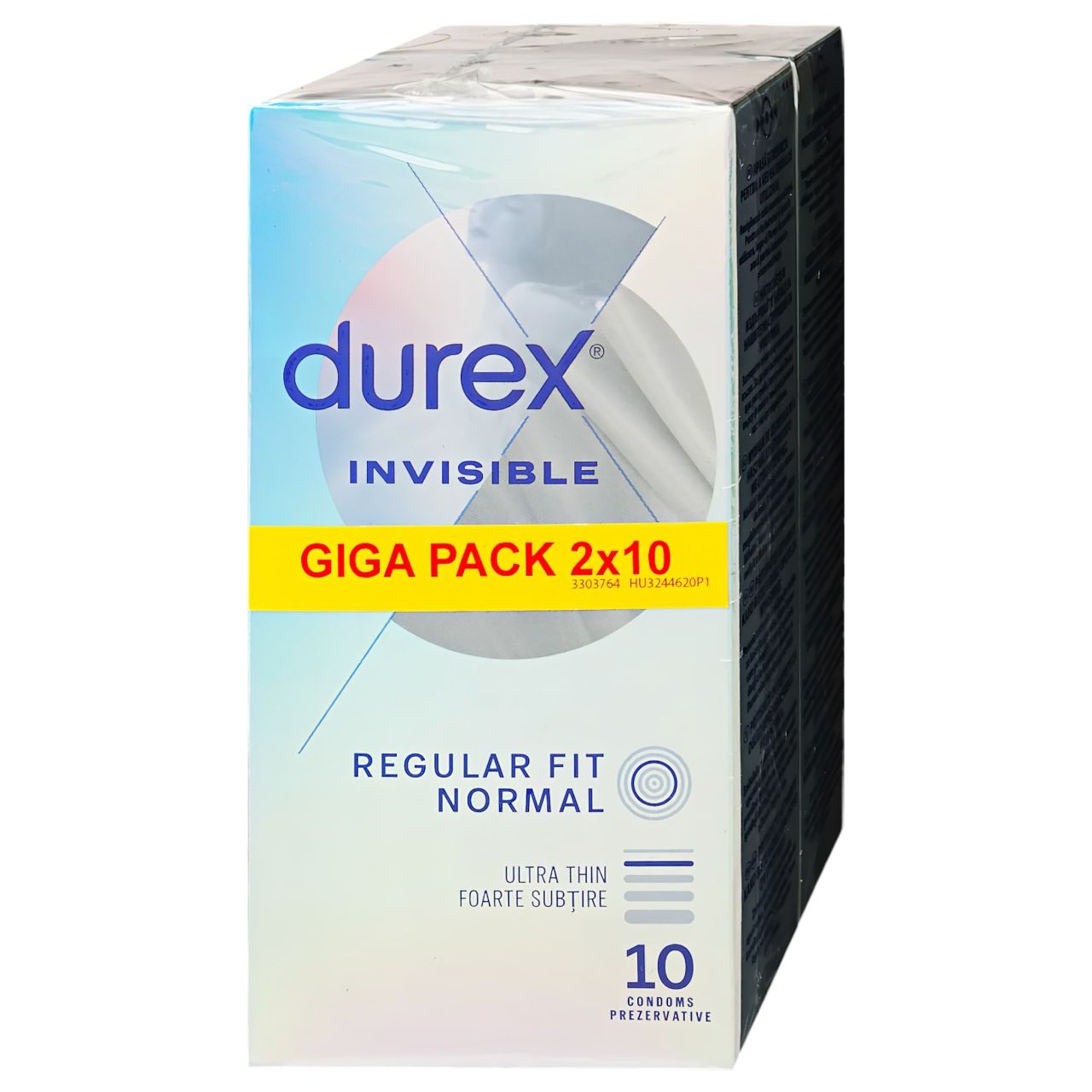Durex Invisible Regular Fit - vékony óvszer (2x10db) Durex Invisible Regular Fit - vékony óvszer (2x10db)