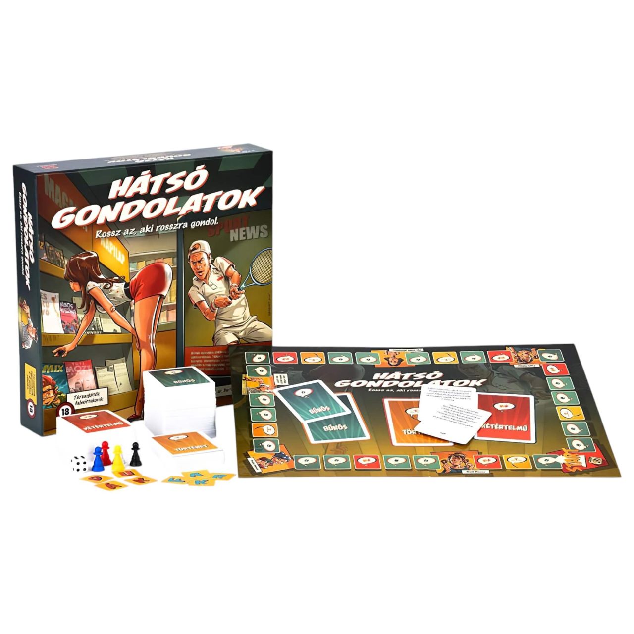 Hátsó gondolatok - Sikamlós találós kérdések felnőtt szex társasjáték Hátsó gondolatok - Sikamlós találós kérdések felnőtt szex társasjáték