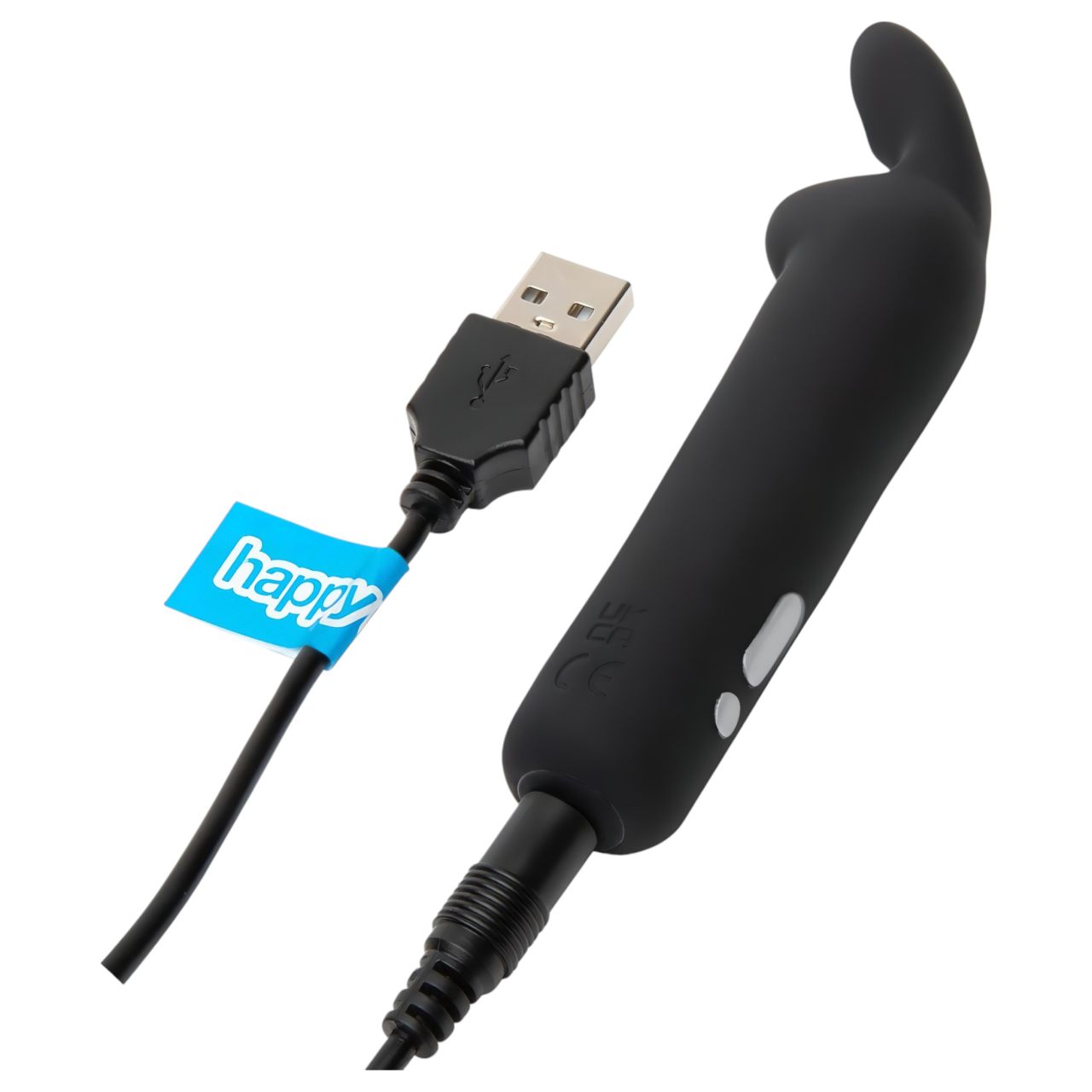 Happyrabbit Bullet - akkus, nyuszis rúdvibrátor (fekete) Happyrabbit Bullet - akkus, nyuszis rúdvibrátor (fekete)