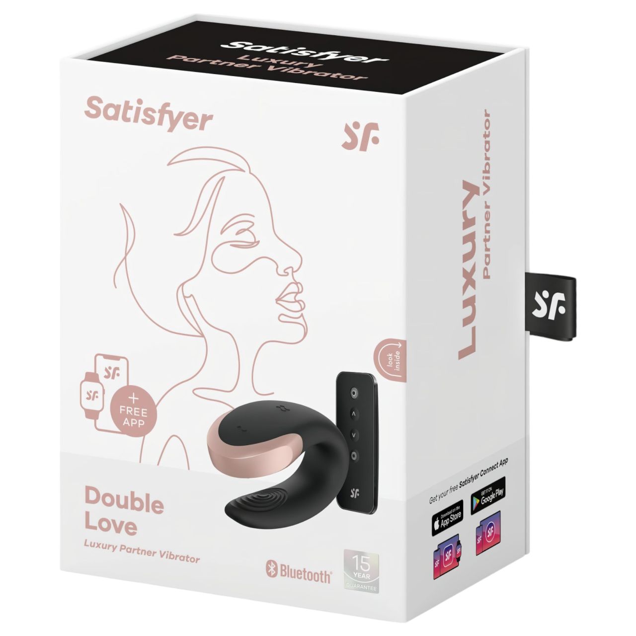 Satisfyer Double Love - okos, rádiós párvibrátor (fekete) Satisfyer Double Love - okos, rádiós párvibrátor (fekete)