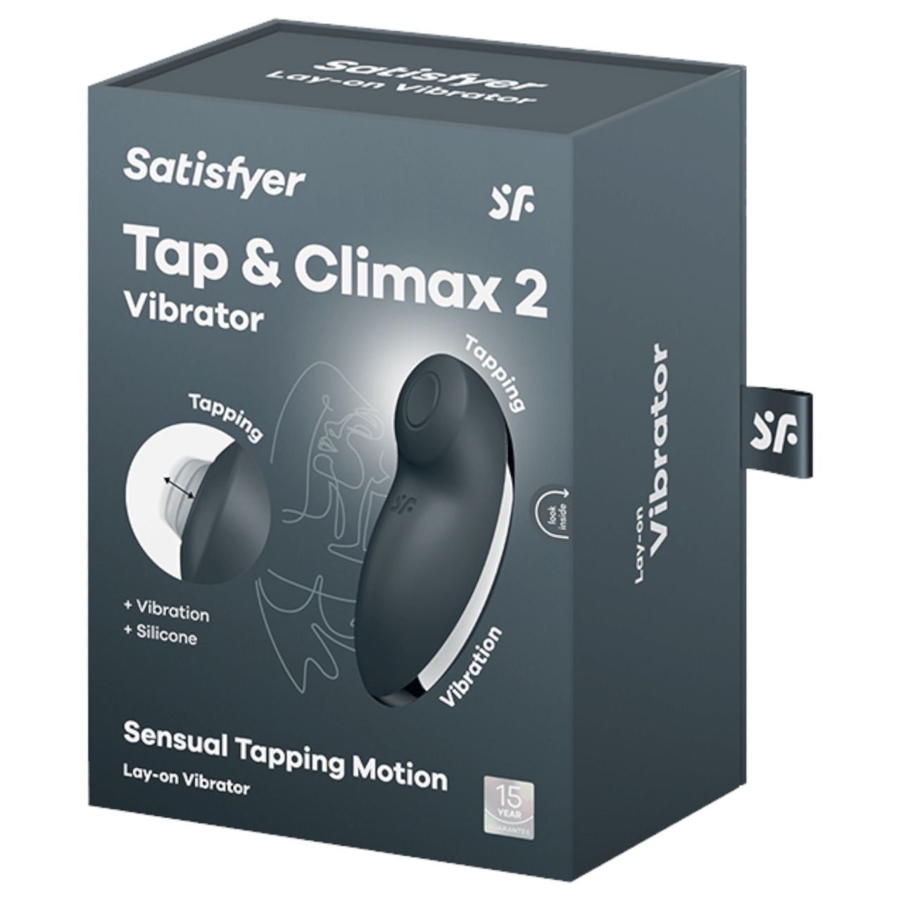 Satisfyer Tap & Climax 2 - 2in1 csikló vibrátor (szürke) Satisfyer Tap & Climax 2 - 2in1 csikló vibrátor (szürke)