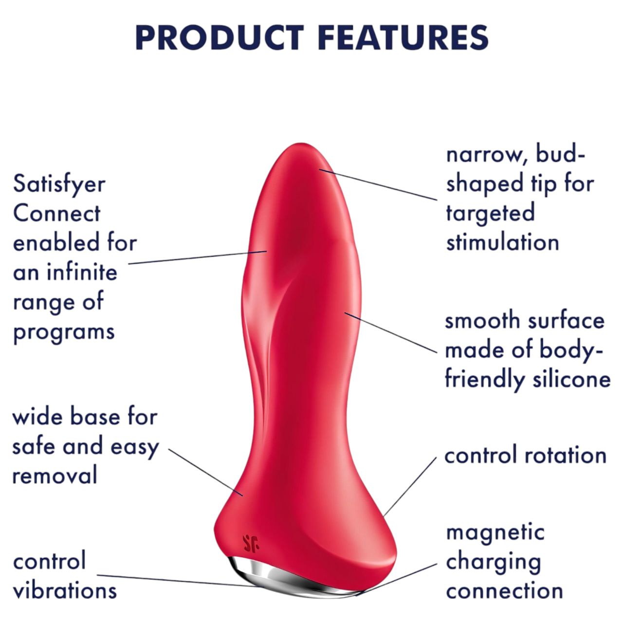 Satisfyer Rotator Plug 1 - gyöngyös anál vibrátor (piros) Satisfyer Rotator Plug 1 - gyöngyös anál vibrátor (piros)